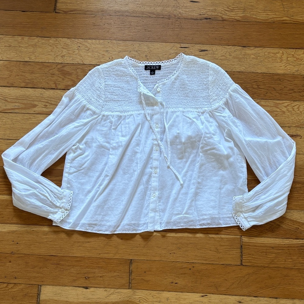 J crew white blouse size small nwot